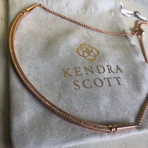 Kendra Scott Scottie rose gold necklace
